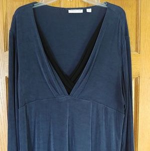 Coldwater Creek layered look travel knit top